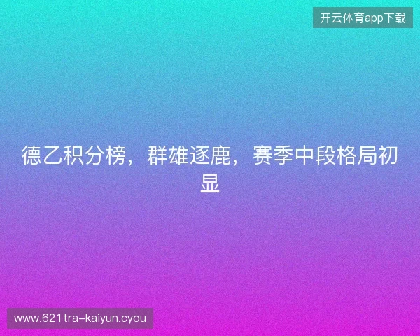 德乙积分榜，群雄逐鹿，赛季中段格局初显